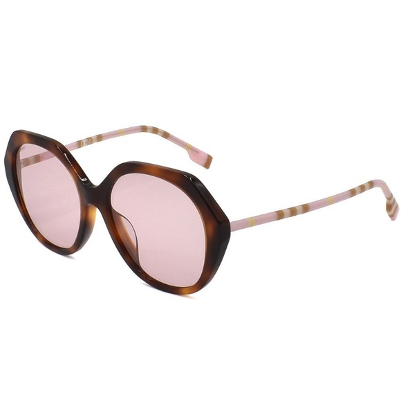 Authentic Brand New Burberry VANESSA BE 4375 Havana/Pink (4019/5) Sunglasses - Picture 1 of 8